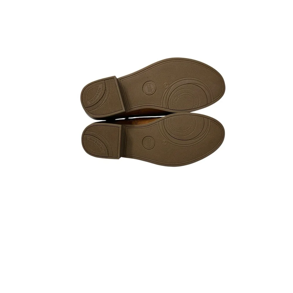 wonder‎ nation girls ankle boots brown zips up the side size 5